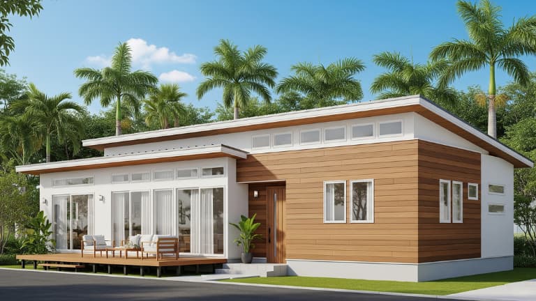 カリフォルニアスタイルの木造住宅